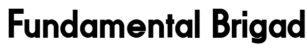 Fundamental Brigade font preview